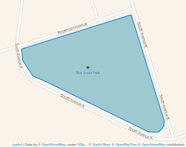 walking in Boy Scout Park map in Kermit