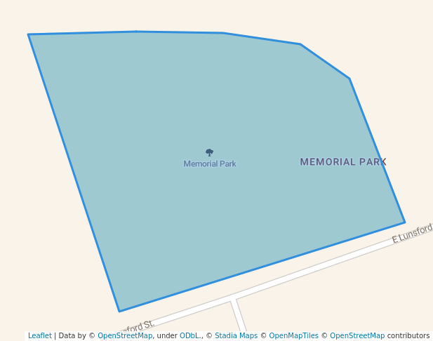 walking in Memorial Park map in Kermit