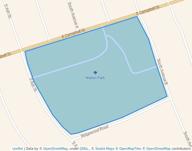 walking in Walton Park map in Kermit