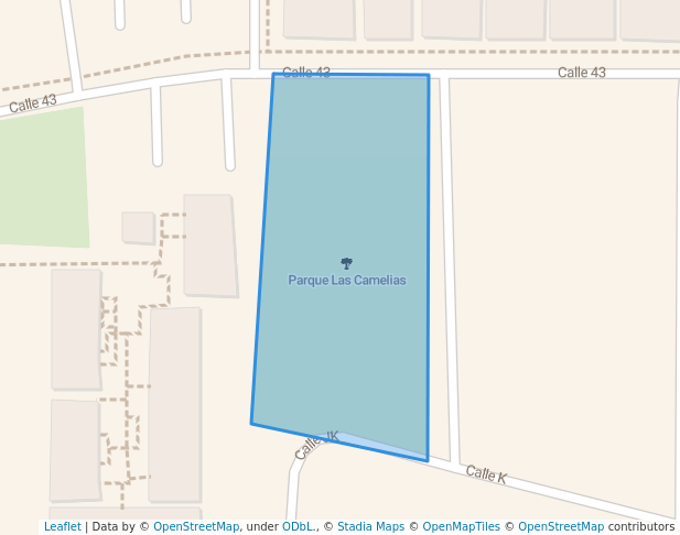 walking in Parque Las Camelias map in Maracaibo