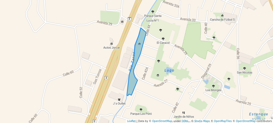 walking in Parque San Nicolás map in Cartago