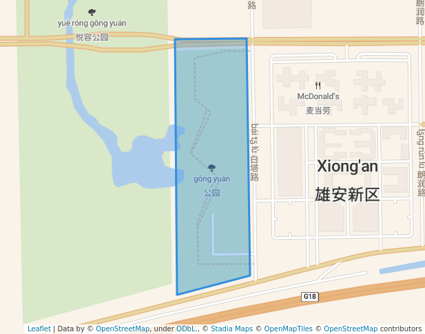 walking in 公园 map in Bao Ding Shi