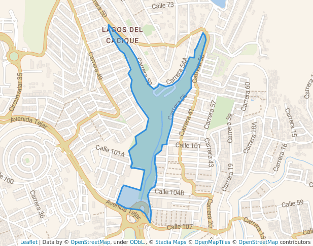 walking in Parque Metropolitano Las Mojarras map in Bucaramanga