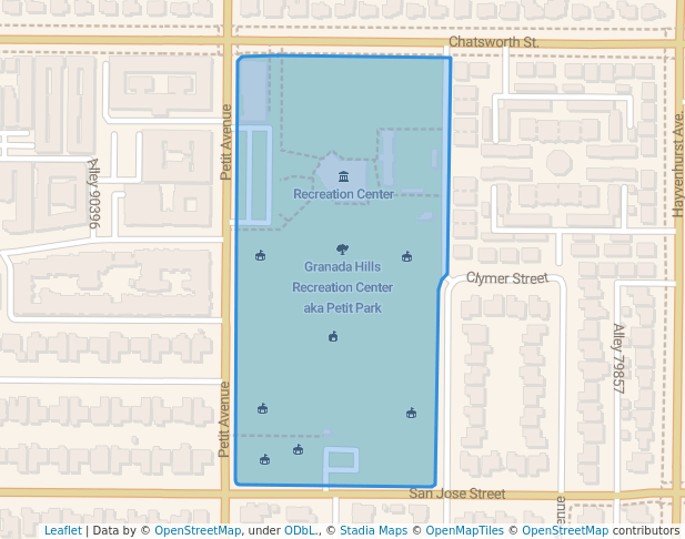 Granada Hills Recreation Center aka Petit Park