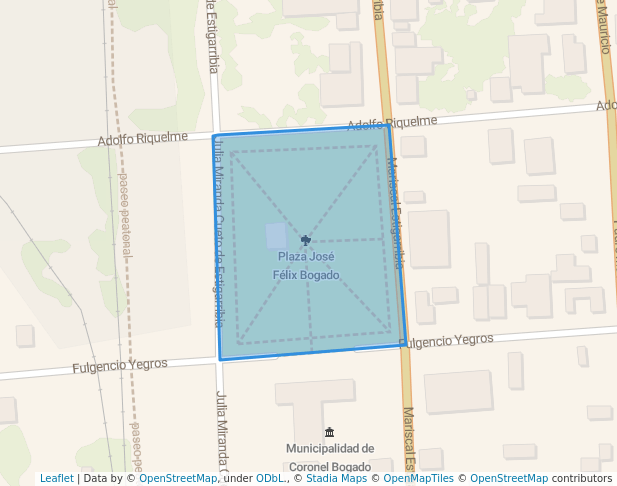 Plaza José Félix Bogado in Coronel Bogado | Map and Routes