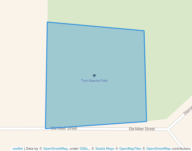 walking in Tom Naude Park map in Polokwane