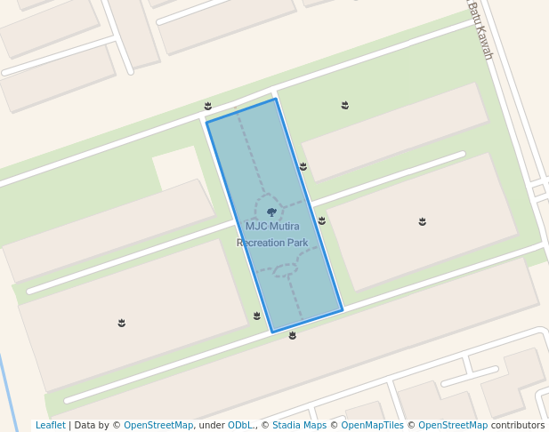 walking in MJC Mutira Recreation Park map in Kuching