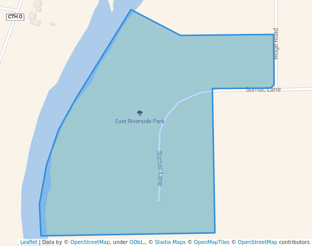 walking in East Riverside Park map in Saukville