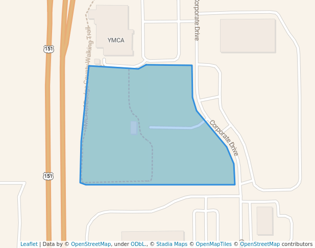 walking in YMCA of Dodge County Park map in Beaver Dam