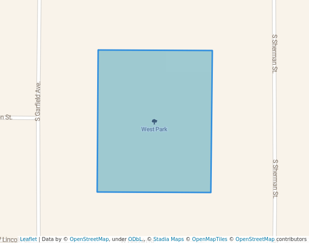 walking in West Park map in Lyons