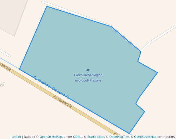 walking in Parco archeologico necropoli Pizzone map in Nocera Superiore