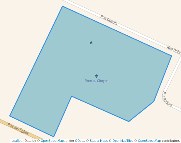 walking in Parc du Citoyen map in Saint-Rémi