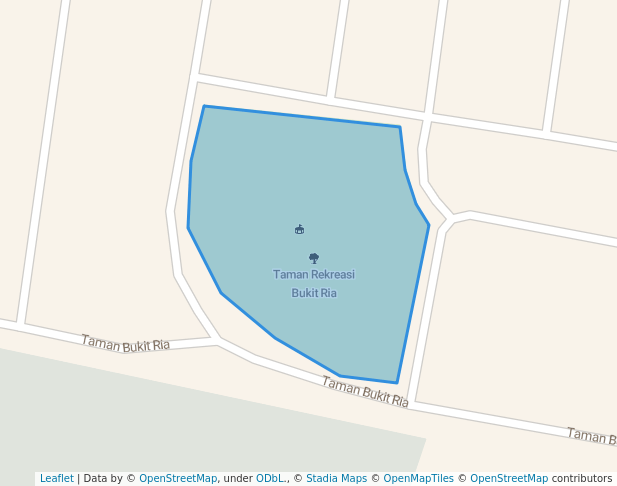 walking in Taman Rekreasi Bukit Ria map in Tampin