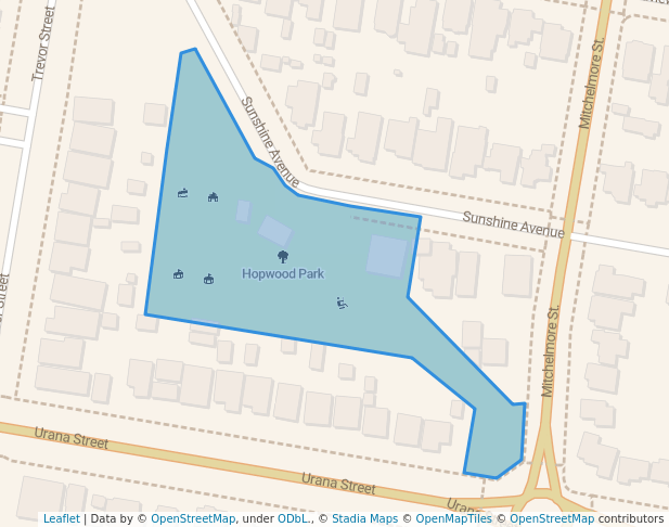 walking in Hopwood Park map in Turvey Park