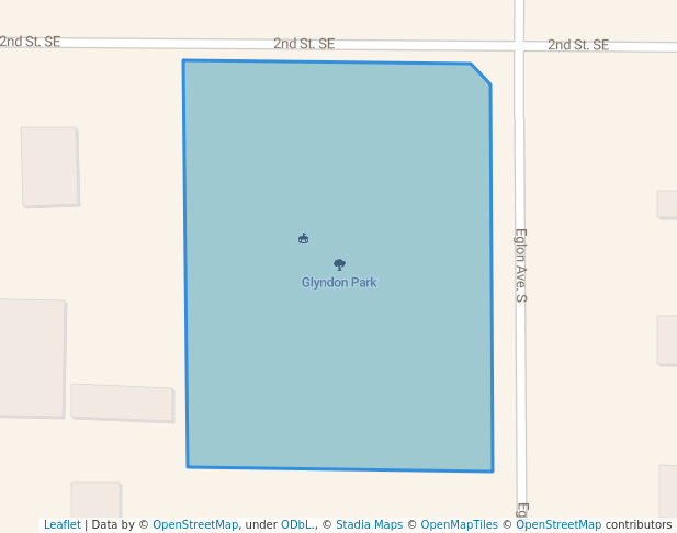 walking in Glyndon Park map in Glyndon