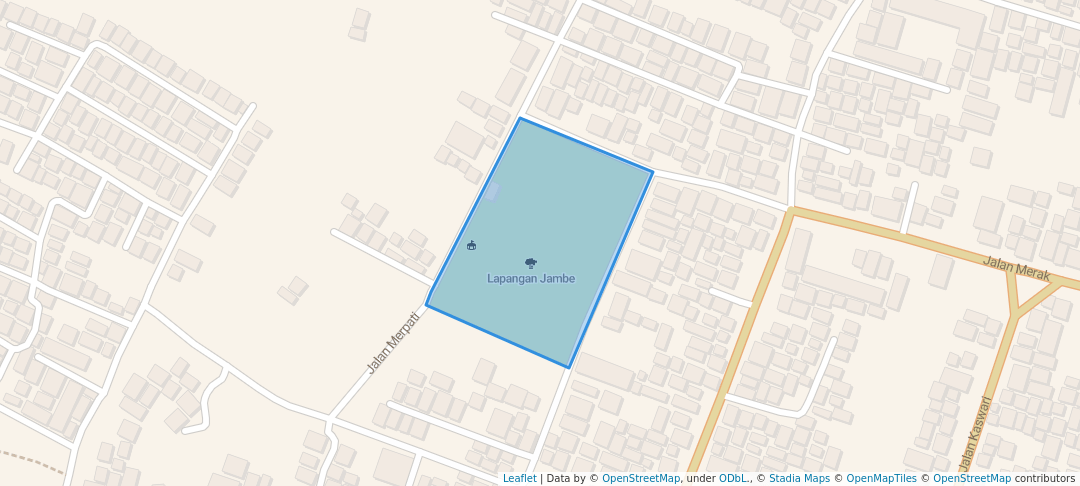 walking in Taman Jambe map in Tabanan