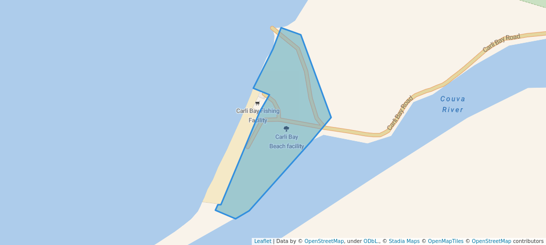 walking in Carli Bay Beach facility map in Couva