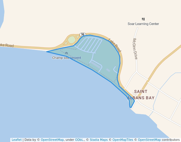 walking in Saint Albans Bay State Park map in Saint Albans Town