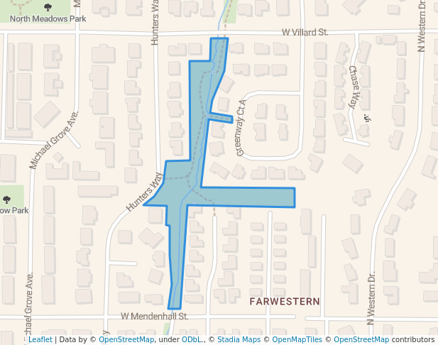 walking in Greenway Linear Park map in Bozeman
