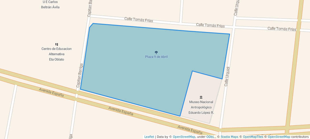 walking in Plaza 9 de Abril map in Oruro