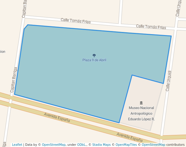 walking in Plaza 9 de Abril map in Oruro