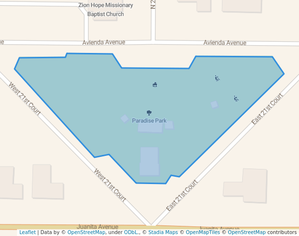walking in Paradise Park map in Fort Pierce