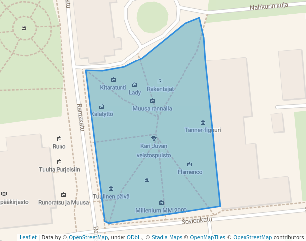 Kari Juvan veistospuisto in Raahe | Map and Routes