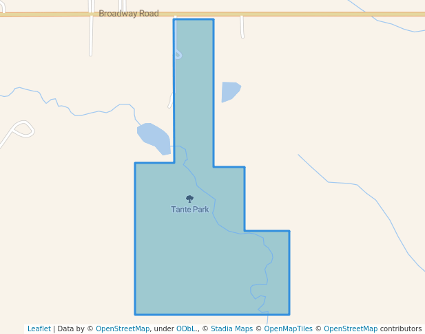walking in Tante Park map in Groveland