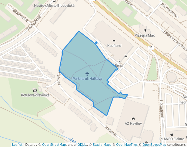 Park na ul. Hálkova