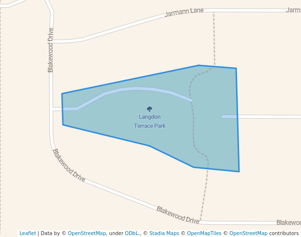 walking in Langdon Terrace Park map in Shakopee