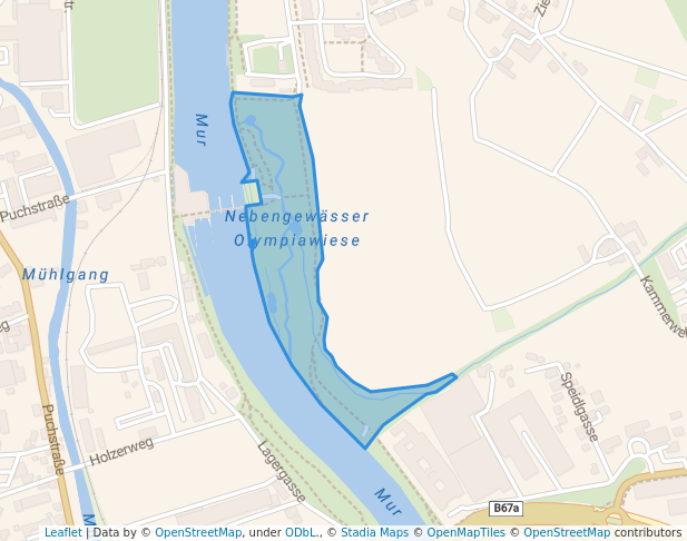 walking in Olympiawiese map in Graz