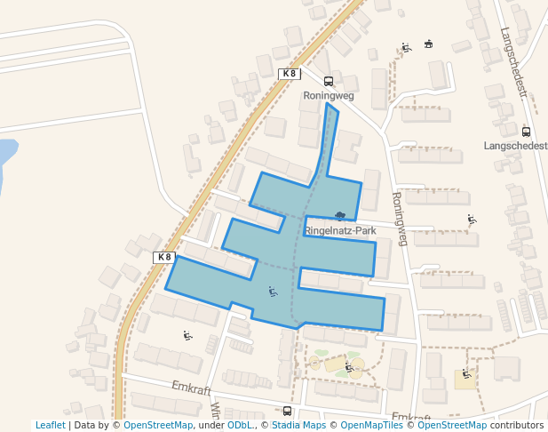 walking in Ringelnatz-Park map in Dortmund