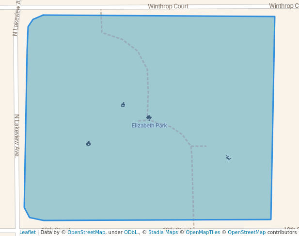 walking in Elizabeth Park map in Zion