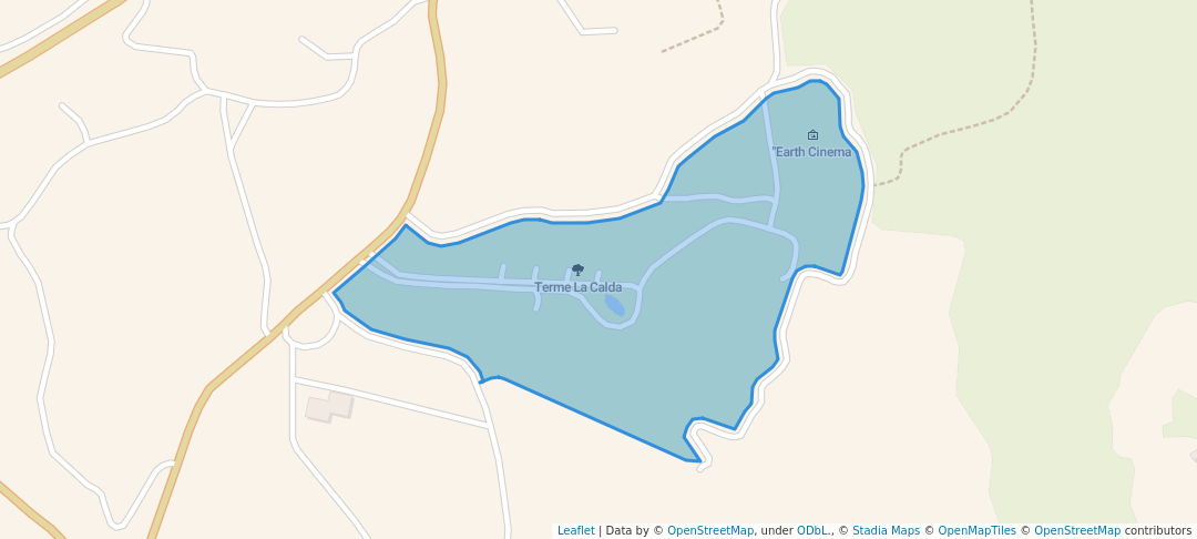 walking in Terme La Calda map in Calda