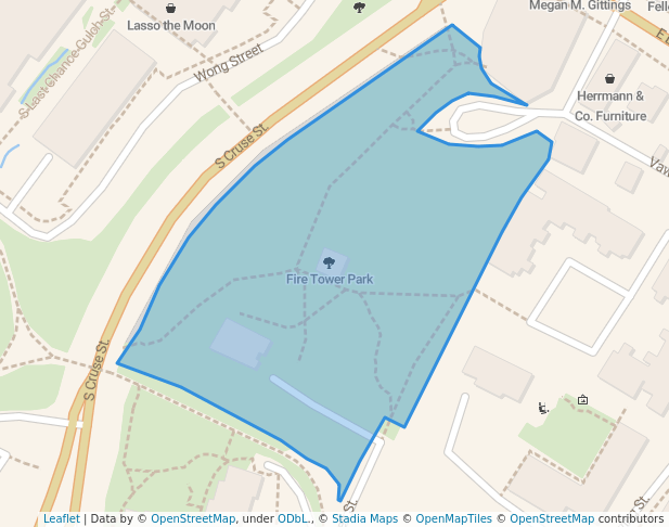 walking in Fire Tower Park map in Helena