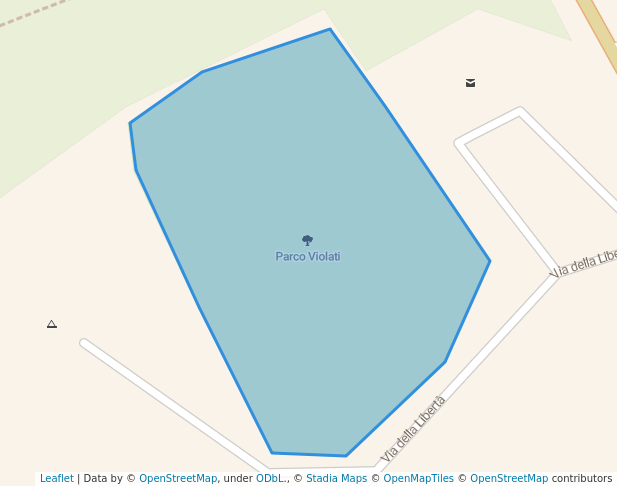 walking in Parco Violati map in San Gemini