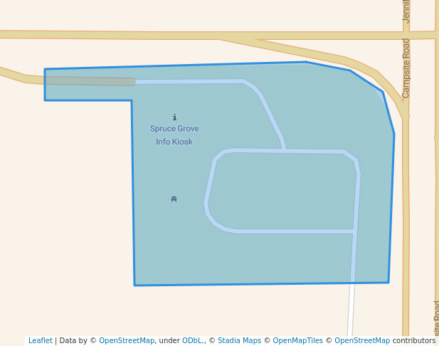 walking in Rotary Centennial Park map in Spruce Grove