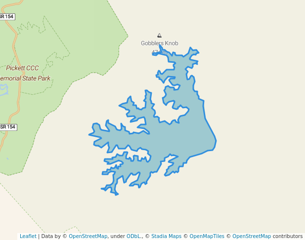 walking in Twin Arches map in Jamestown