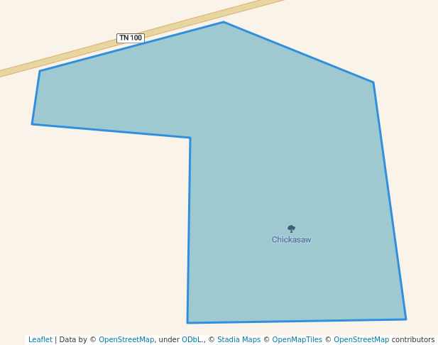 walking in Chickasaw map in Medon