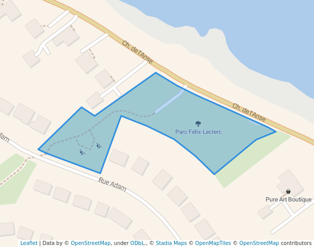 walking in Parc Félix-Leclerc map in Vaudreuil-Dorion