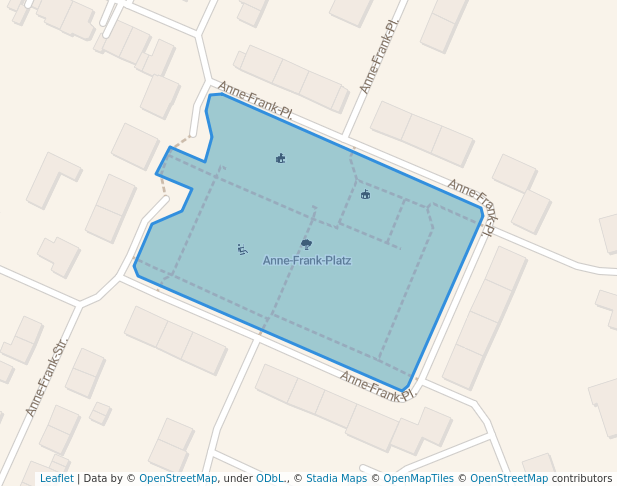 walking in Anne-Frank-Platz map in Mülheim an der Ruhr