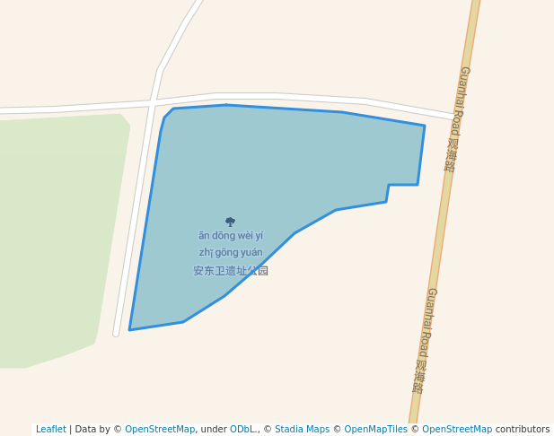 walking in 安东卫遗址公园 map in Ri Zhao Shi