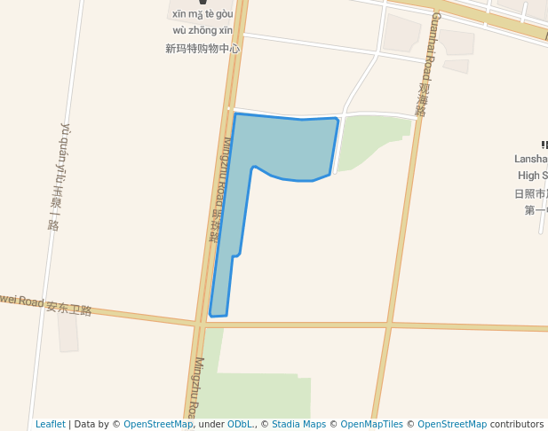 walking in 安东卫遗址公园 map in Ri Zhao Shi