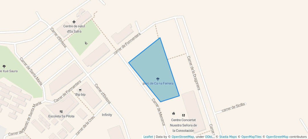 walking in parc de Ca na Ferrera map in Alcúdia