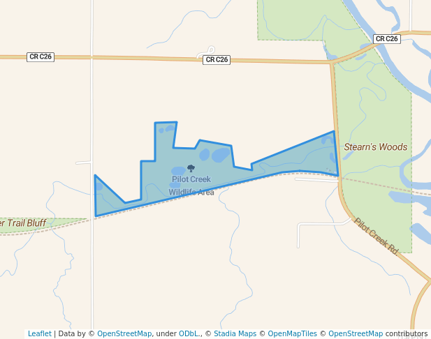 walking in Pilot Creek Wildlife Area map in Bradgate