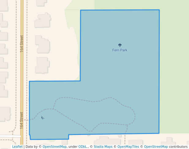 Fern Park in Surrey | Map and Routes