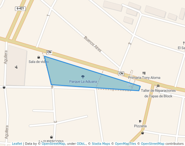 walking in Parque La Aduana map in Holguín