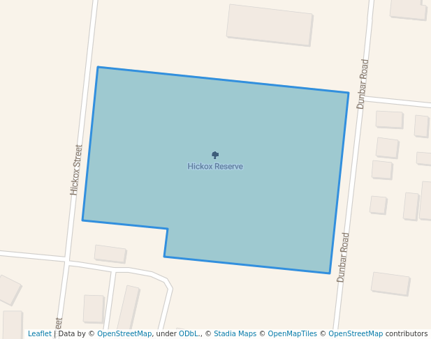 walking in Hickox Reserve map in Traralgon