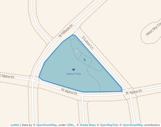 walking in Island Park map in Saratoga Springs