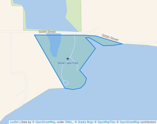 walking in Silver Lake Park map in Northwood